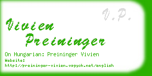 vivien preininger business card